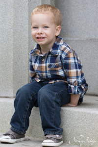 boy on steps