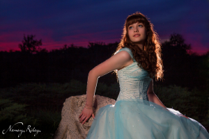 Prom portrait at sunset