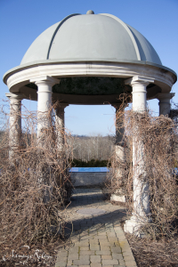 Prom portrait by gazebo