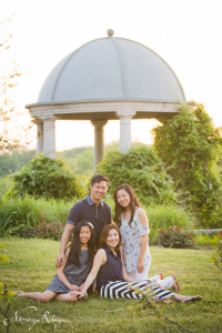 family portrait with gazebo and flare