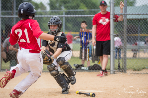Baseball catcher tagging