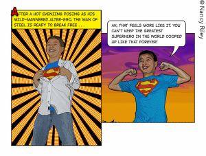 comic book family portrait Superman