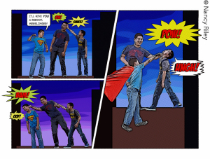 comic book family portrait