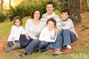 family portrait backyard