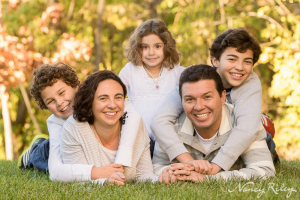 family portrait backyard