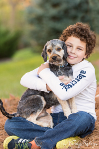 boy with dog