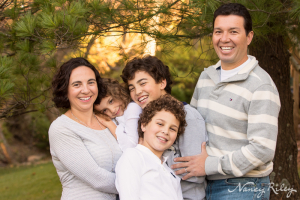 family portrait backyard