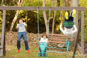 kids on swing set