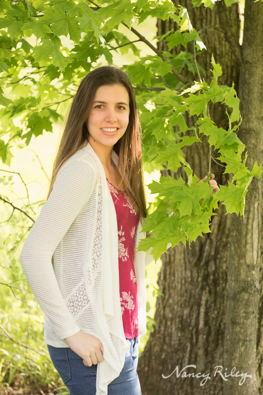 Cincinnati senior by tree