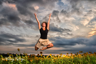 Senior dancer sunflowers