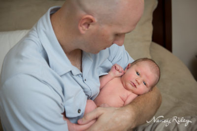 newborn with dad