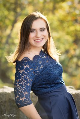 Senior Girl in Lace Dress