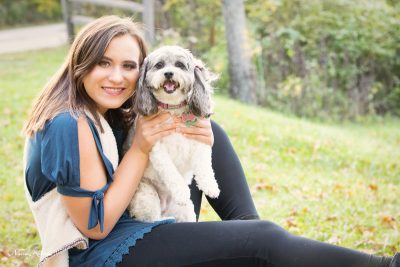 Senior Girl With Dog