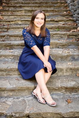 Senior Girl in Lace Dress