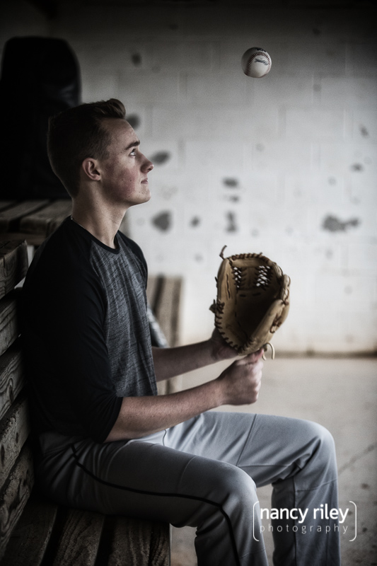 Baseball senior portrait