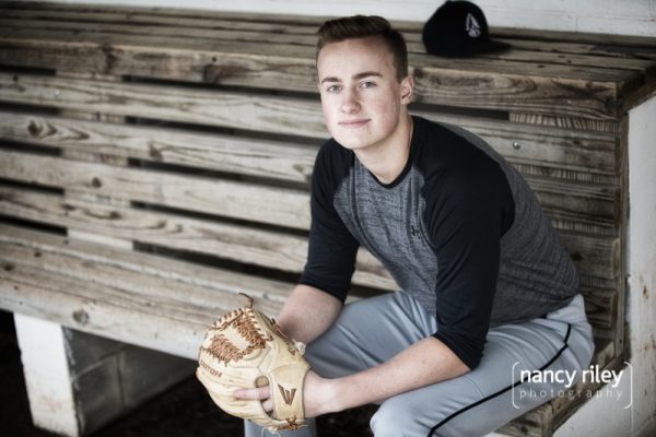 Baseball senior portrait