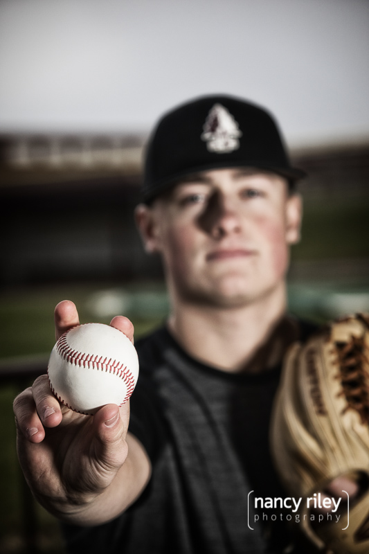 Baseball senior portrait