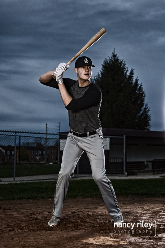 Baseball senior portrait