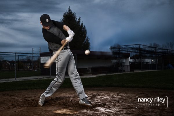 Baseball senior portrait
