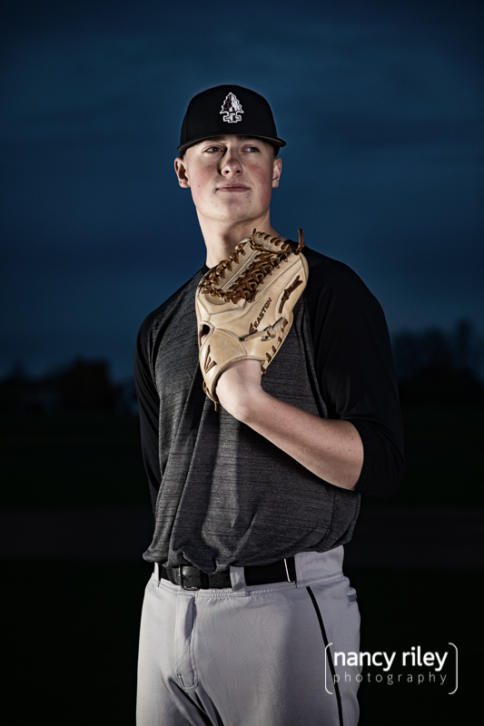 Baseball senior portrait