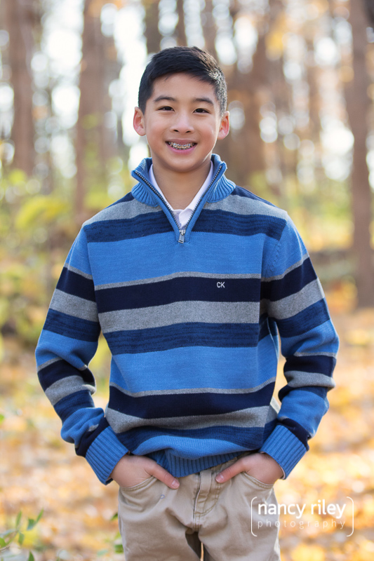 Autumn portrait of boy
