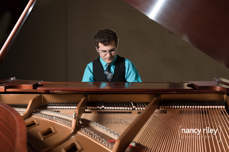 Senior boy at piano
