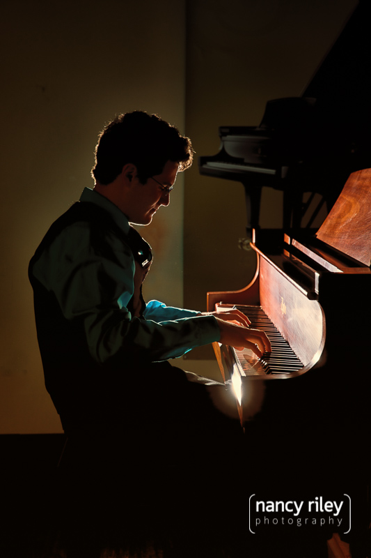 Senior boy at piano