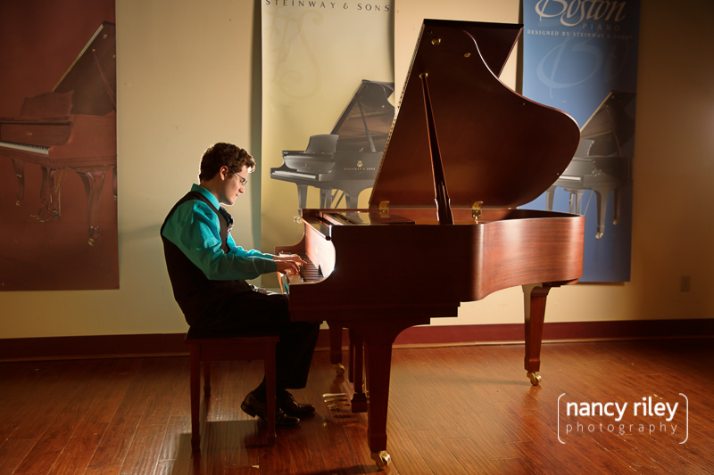 Senior boy at piano