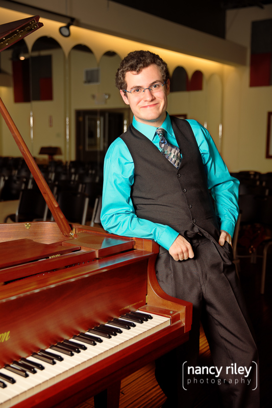 Senior boy at piano