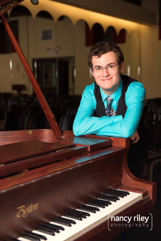 Senior boy at piano