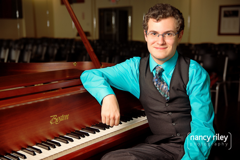 Senior boy at piano