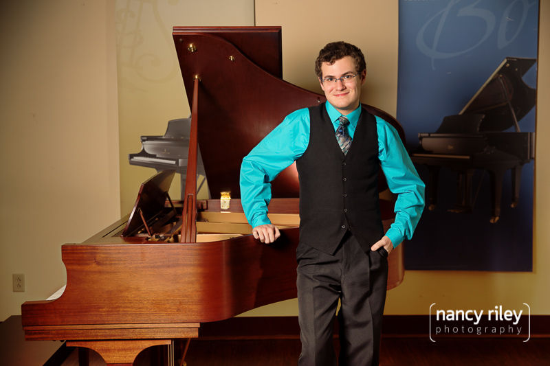 Senior boy at piano